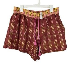 Aerie Jacquard Shorts Womens XL Boho High Waisted‎ Elastic Waist Comfort NWT